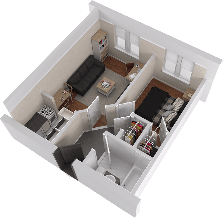 Howe 1&#215;1 380 sqft A1